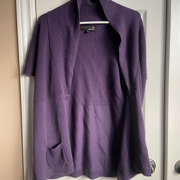 Laura Jackets & Blazers - Dark Purple Short Sleeve Vest